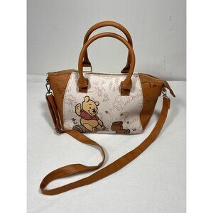 Disney Loungefly Winnie the Pooh Satchel Bag 100 Acre Wood Map Tan